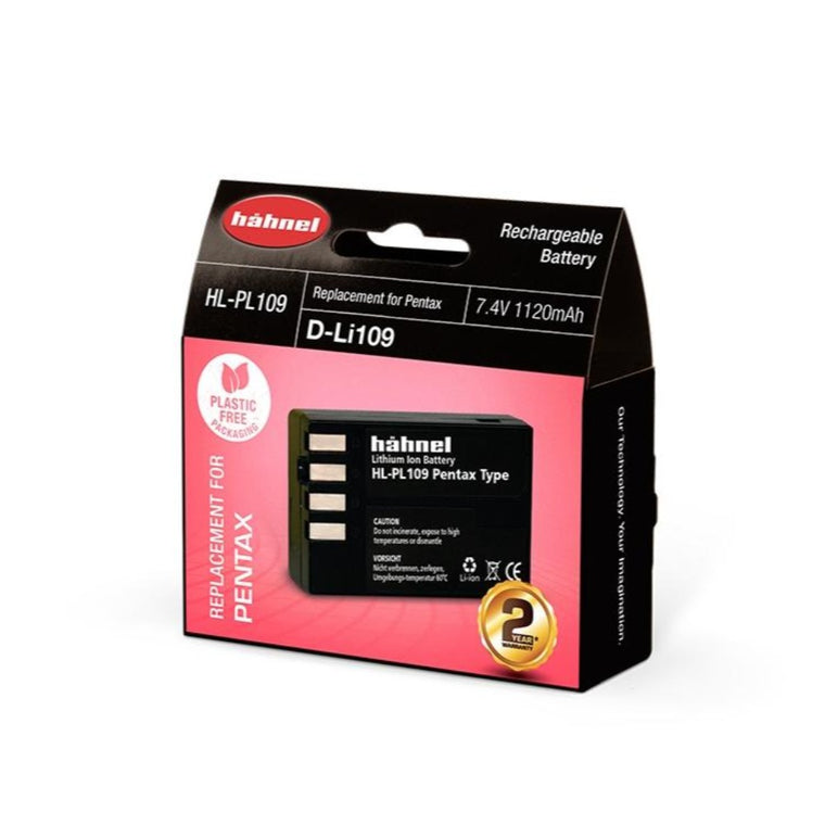Hahnel HL-PL109 7.4v 1120mAh - Pentax LI-109 Replacement Battery