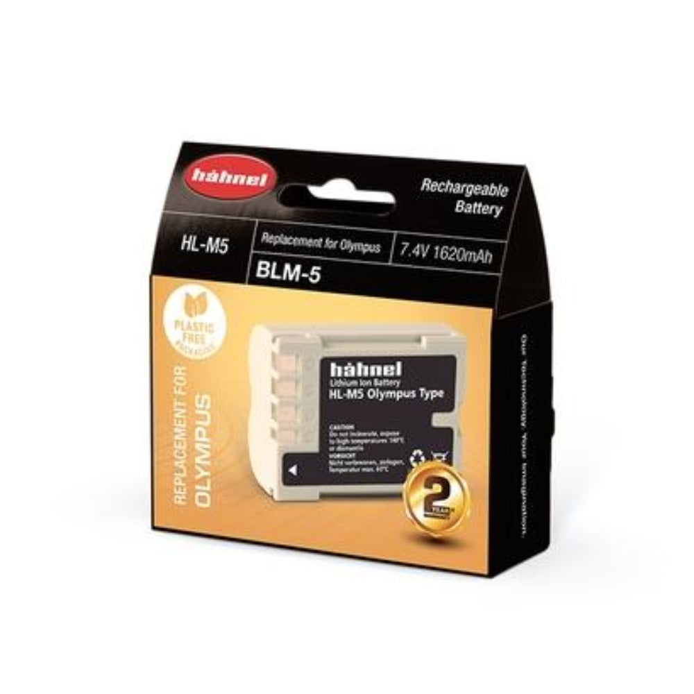 Hahnel HL-M5 7.4v 1620mAh - Olympus BLM-5 Replacement Battery