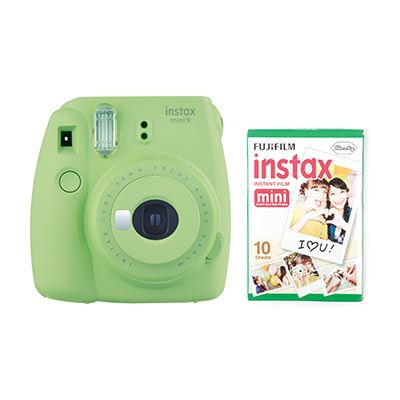 Fujifilm Instax Mini 9 Instant Camera with 10 shots - Lime Green