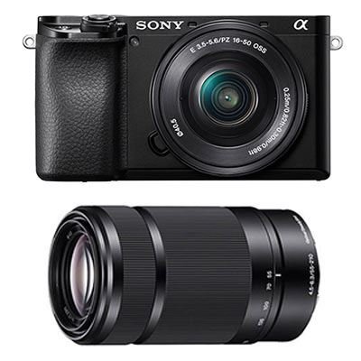  Sony a6100 Mirrorless Camera with 16-50mm and 55