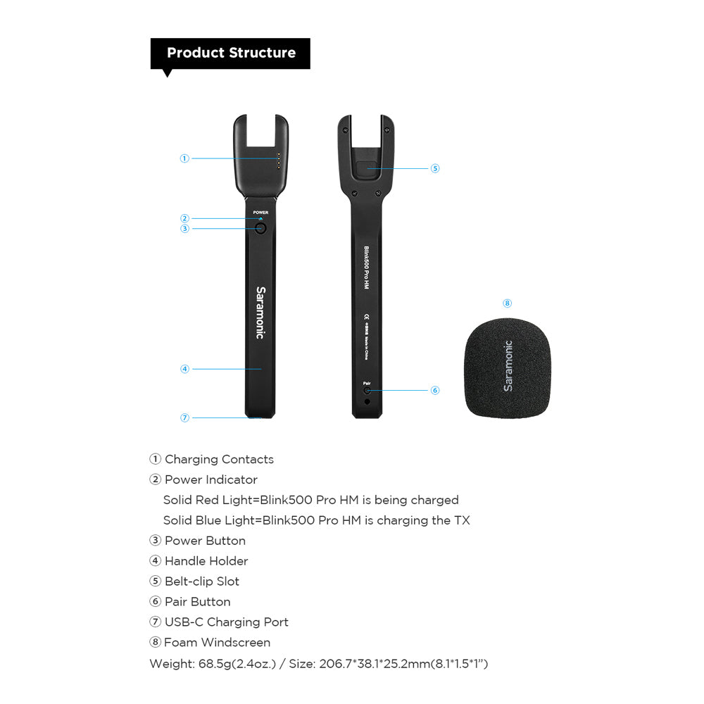 Saramonic Blink 500 Pro HM - Handheld Transmitter