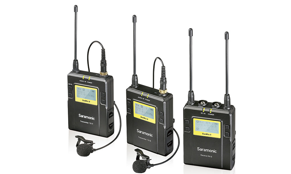 Saramonic UwMic9 (RX9+TX9+TX9) UHF Wireless Lavalier Microphone System