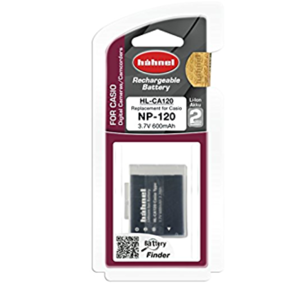 Hahnel HL-CA120 3.7v 600mAh- Casio NP-120 Replacement Battery