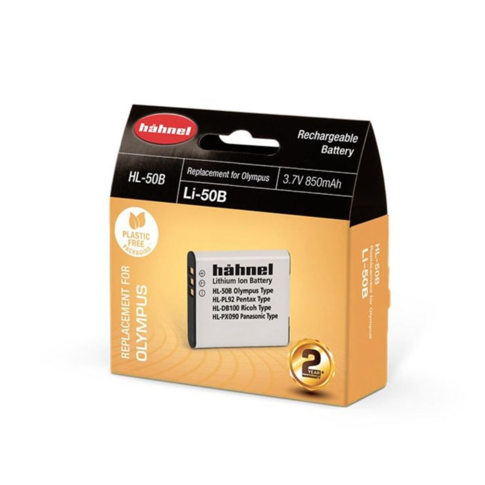 Hahnel HL-50B 3.7V 850mAh - Olympus Li-50B Replacement Battery