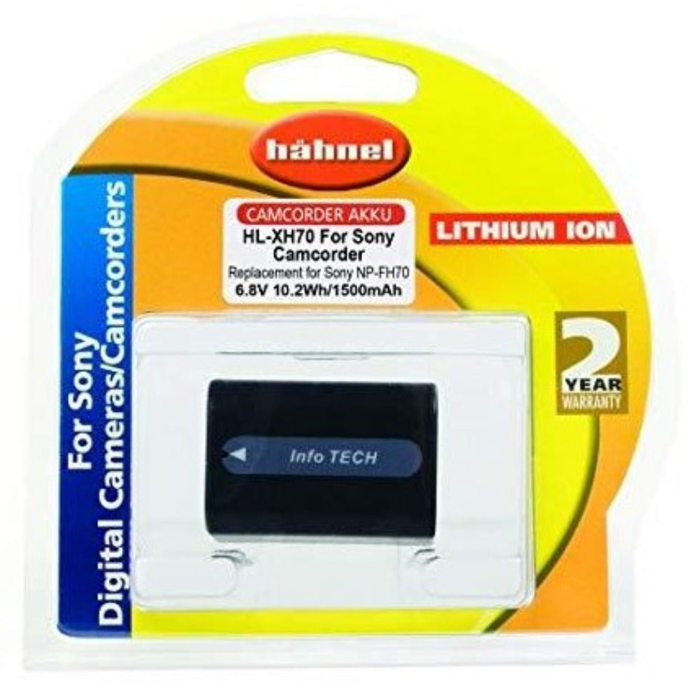 Hahnel HL-XH70 6.8v 1600mAh - Sony NP-FH70 Replacement Battery