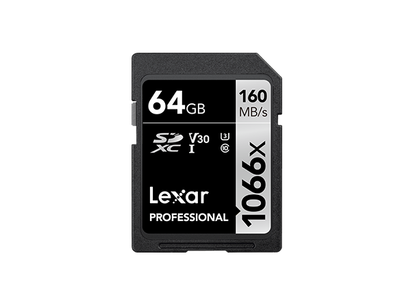 Lexar Professional 64GB UHS-I 1066X 160mb/s SDXC Memory Card