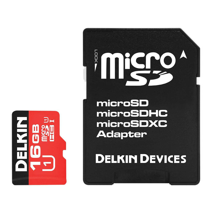 Delkin Select 16GB Micro SD 500X Memory Card 75MB/s
