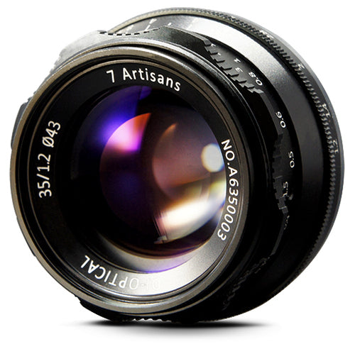 7Artisans 35mm F1.2 Manual Focus Lens - Black - Fujifilm X