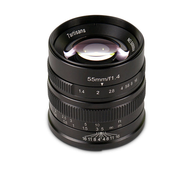 7Artisans 55mm F1.4  Manual Focus - black -  Fujifilm FX
