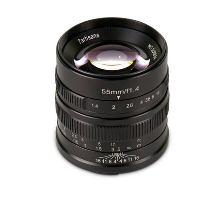 7Artisans 55mm F1.4  Manual Focus - black - Micro Four Thirds