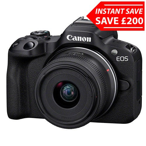 Canon EOS R50 Digital Camera- RF-S 18-45mm Lens - Black