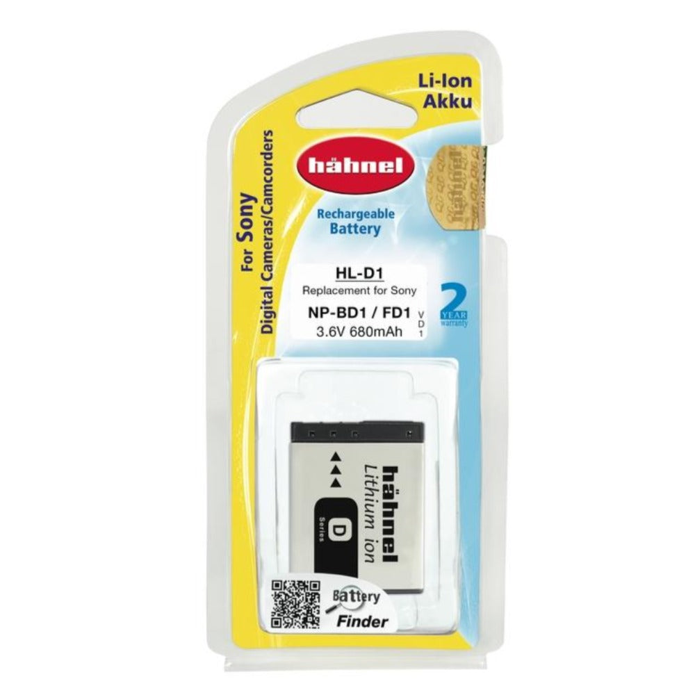 Hahnel HL-D1 3.6v 680mAh - Sony NP-FD1 Replacement Battery