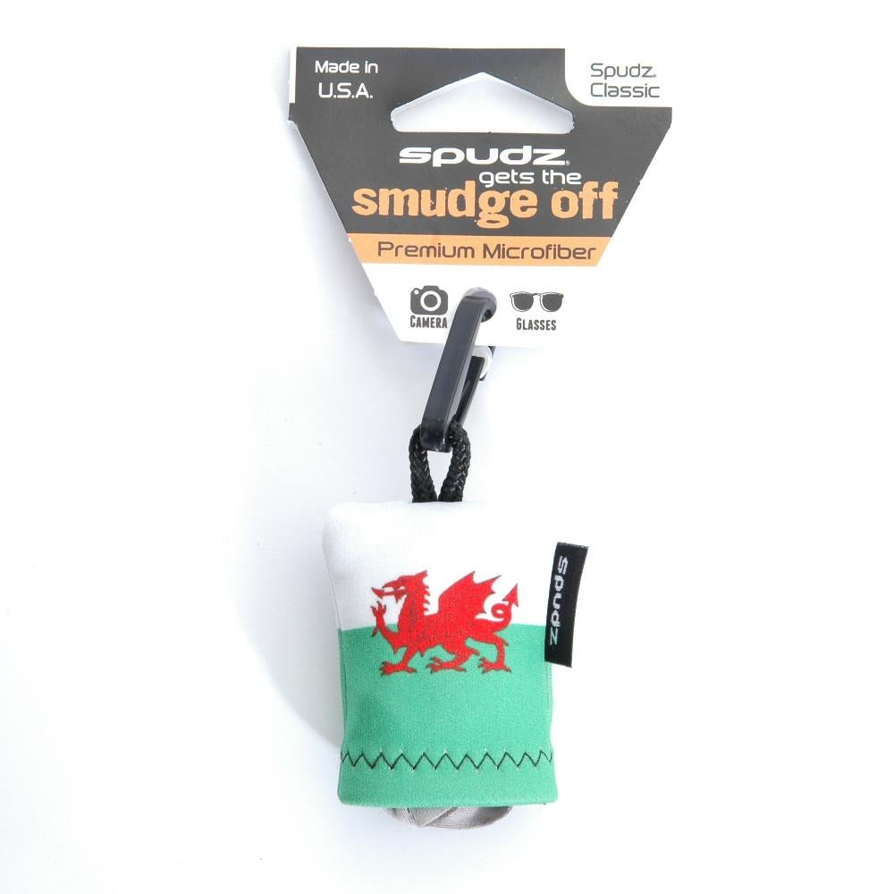 Spudz 10x10" Classic Lens Cloth with Welsh Flag / Cambrian Photography Info