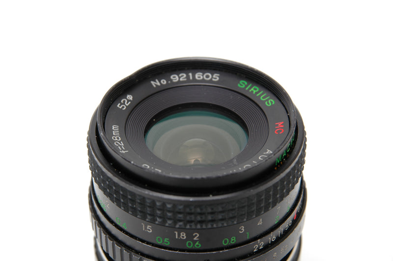 Used Sirius MC 28mm f2.8 Lens for M42