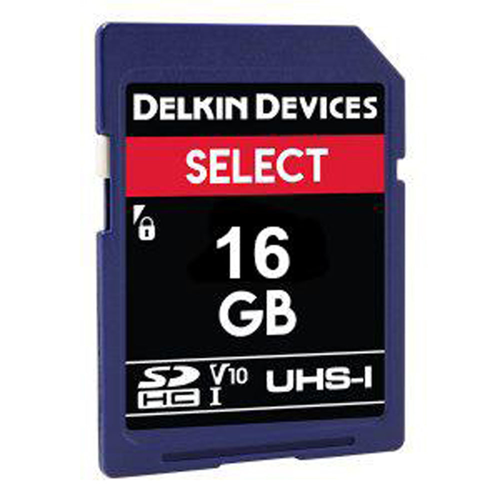 Delkin Select 16GB SDHC 163X Memory Card 100MB/s