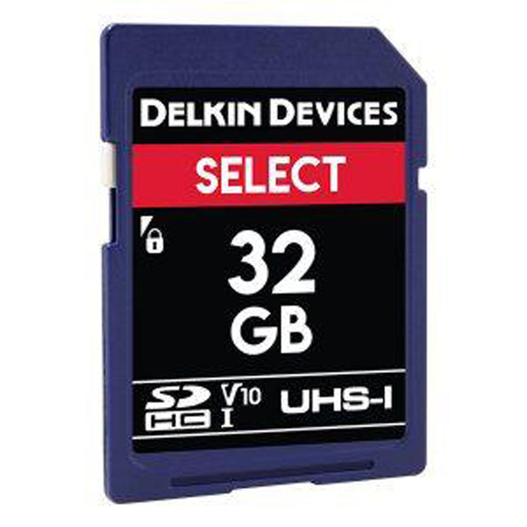 Delkin Select 32GB SDHC 163X (V10) Memory Card 24MB/s