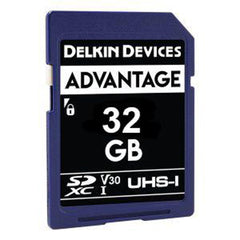 Delkin Advantage 32GB SDHC 633X (V30) Memory Card 90MB/s