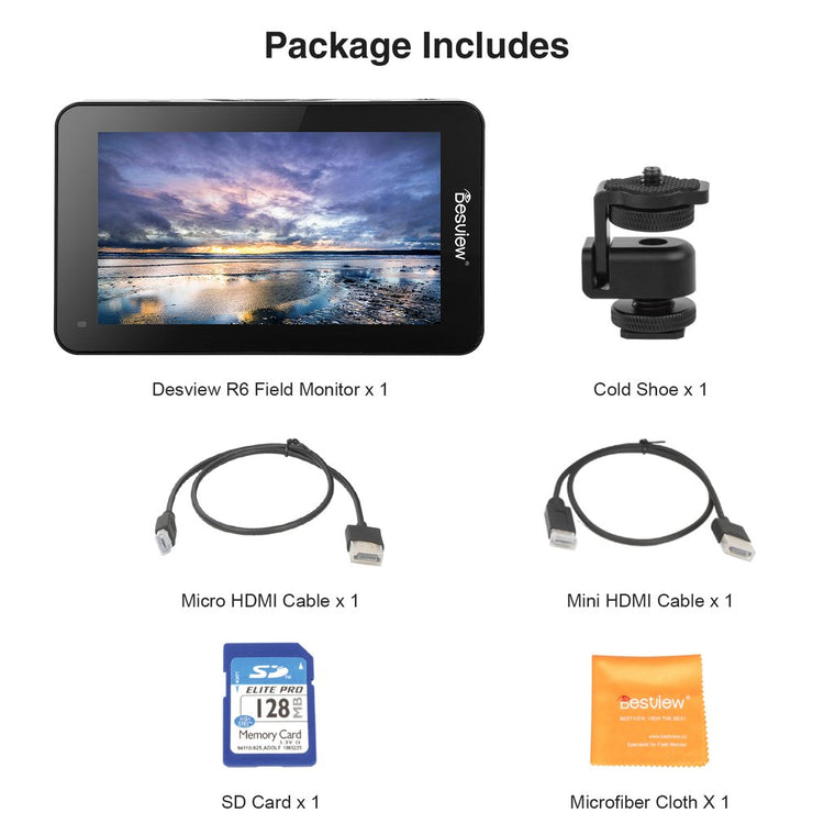 Desview R6 UHB 5.5-inch 2800nits On Camera Touch Monitor