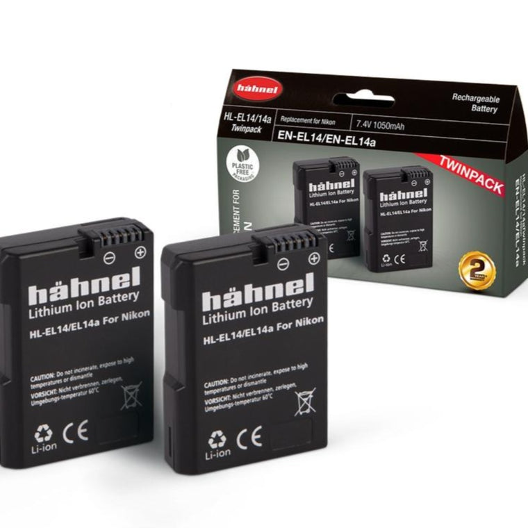Hahnel HL-EL14/14A TWIN PACK - Nikon EN-EL14 Replacement Battery
