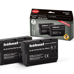 hahnel HL-EL15/15A/15B TWIN PACK  - Nikon EN-EL15 Replacement Battery
