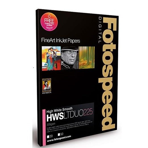 Fotospeed High White Smooth Lite DUO Inkjet Paper 225 - A4 - 25 Sheets