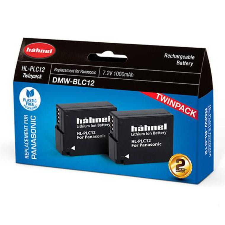Hahnel HL-PLC12 TWIN PACK - Panasonic BLC12 Replacement Battery