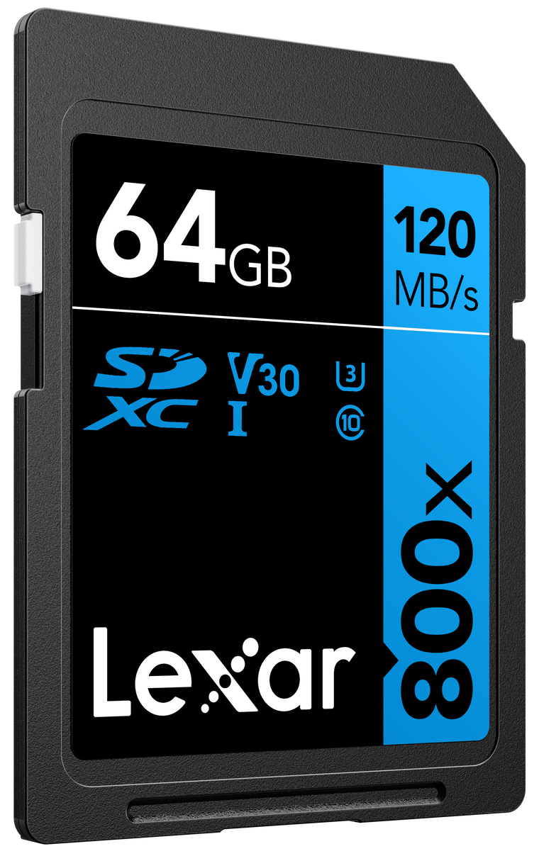 Lexar High Performance SDHC Blue Series UHS-1 800x 64GB V30
