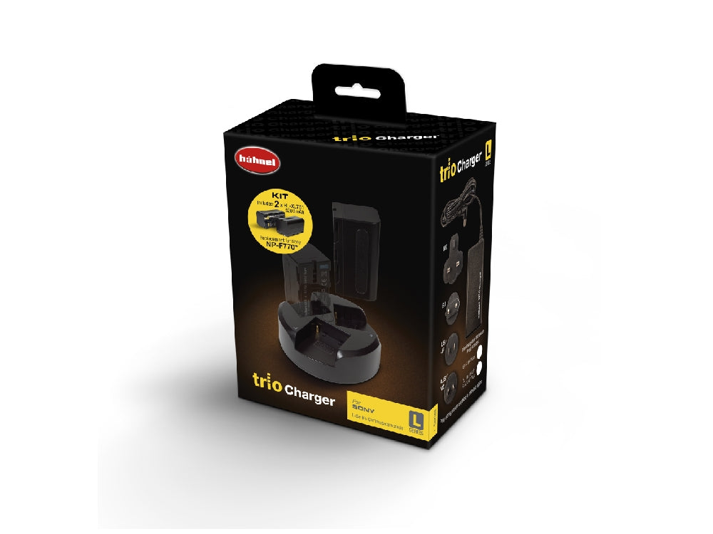 Hahnel Trio Charger Sony with Two HL-XL781 Batteries