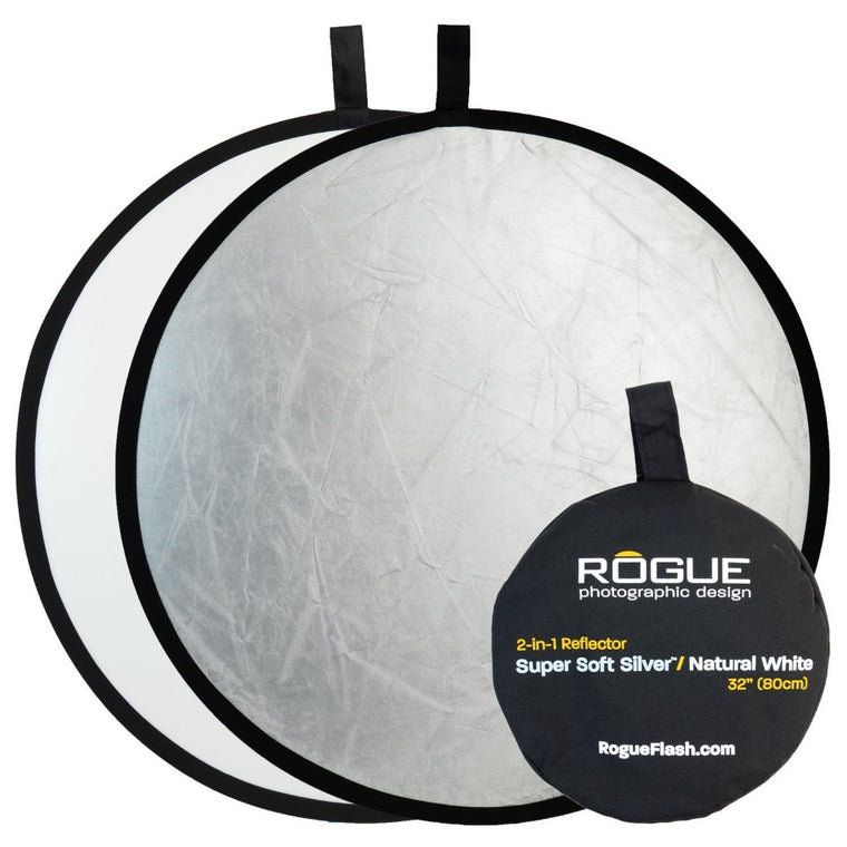Rogue 80cm 2-in-1 Reflector - Super Soft Silver/Natural White