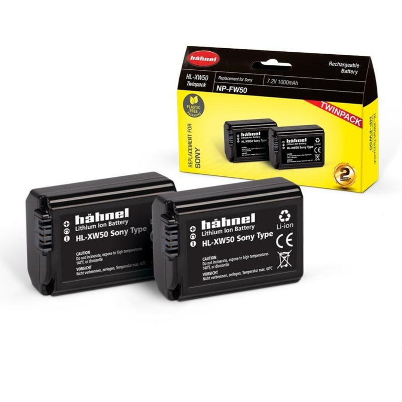 Hahnel HL-XW50 TWIN PACK - Sony NP-FW50 Replacement Battery