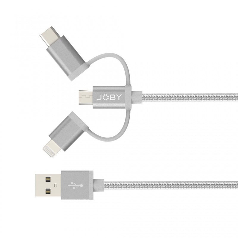 Joby Charge and Sync Cable 3-in-1, 1.2m Space Grey