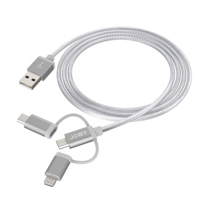 Joby Charge and Sync Cable 3-in-1, 1.2m Space Grey