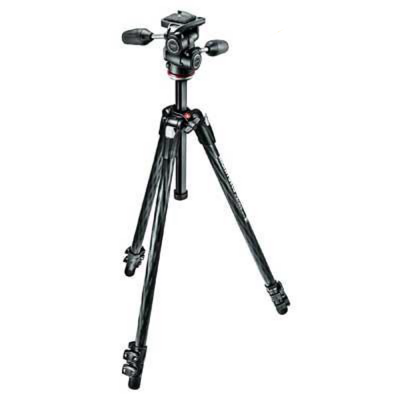 Manfrotto 290 Xtra 3 Section Carbon Fibre Tripod with 3 Way Head