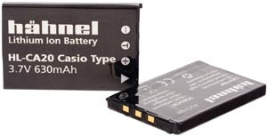 Hahnel HL-CA20 3.7v 600mAh - Casio NP-20 Replacement Battery
