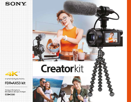 Sony Handycam FDR-AX53 4K Camcorder Creator Kit