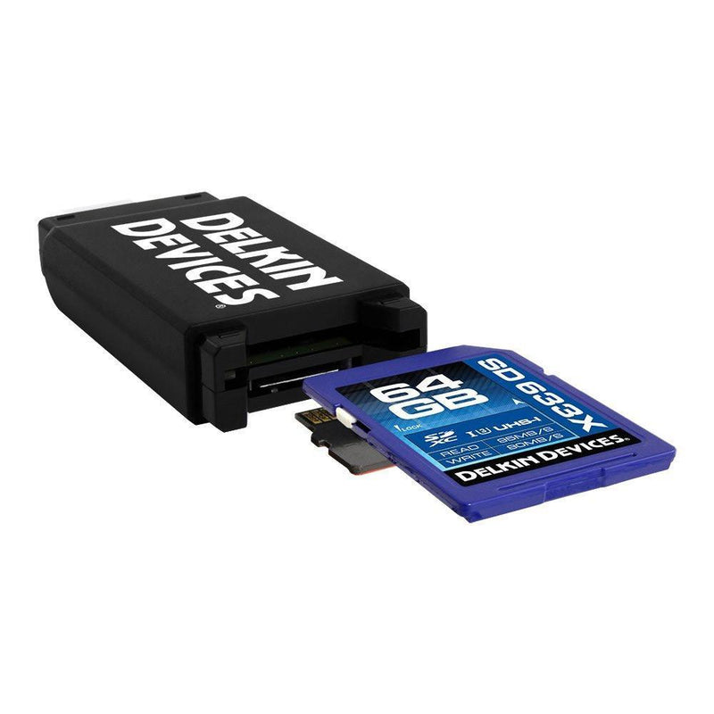Delkin USB 3.0 SD / Micro SD Travel Memory Card Reader